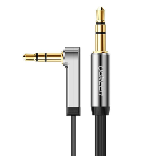 Audio Cable 3.5mm - 3.5mm UGREEN AV119 Angled, 0.5m, Black 
