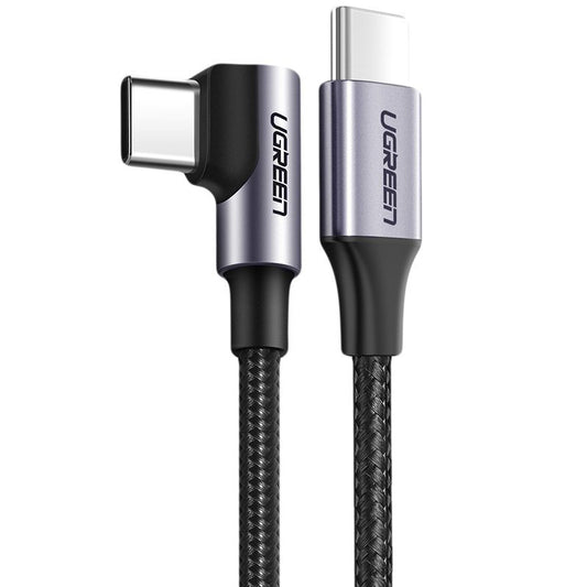 USB-C Data and Charging Cable - USB-C UGREEN US255 USB-C Angled, 60W, 1m, Grey
