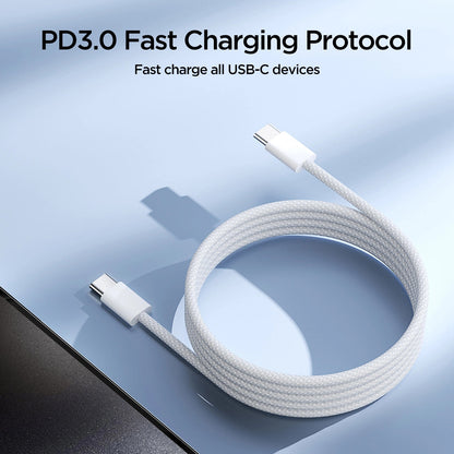 USB-C Data and Charging Cable - USB-C Joyroom S-A45, 60W, 1m, White 